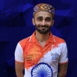 विश्वराज सिंह जडेजा, भारत के लॉन्ग ट्रैक आइस स्पीड स्केटर, इंडियन जर्सी में